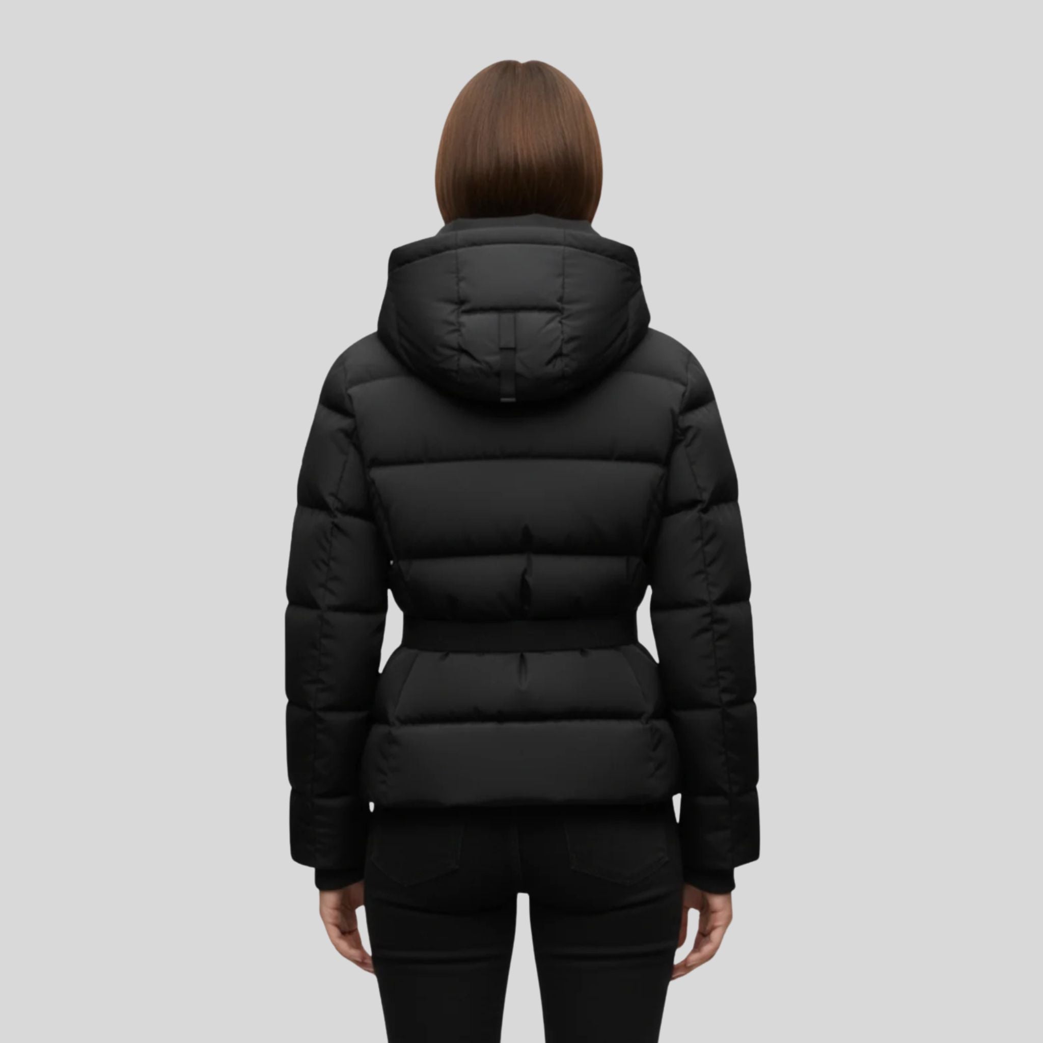 Femme Combinaison De Ski Matelassée | Manteau Hiver Ceinturé