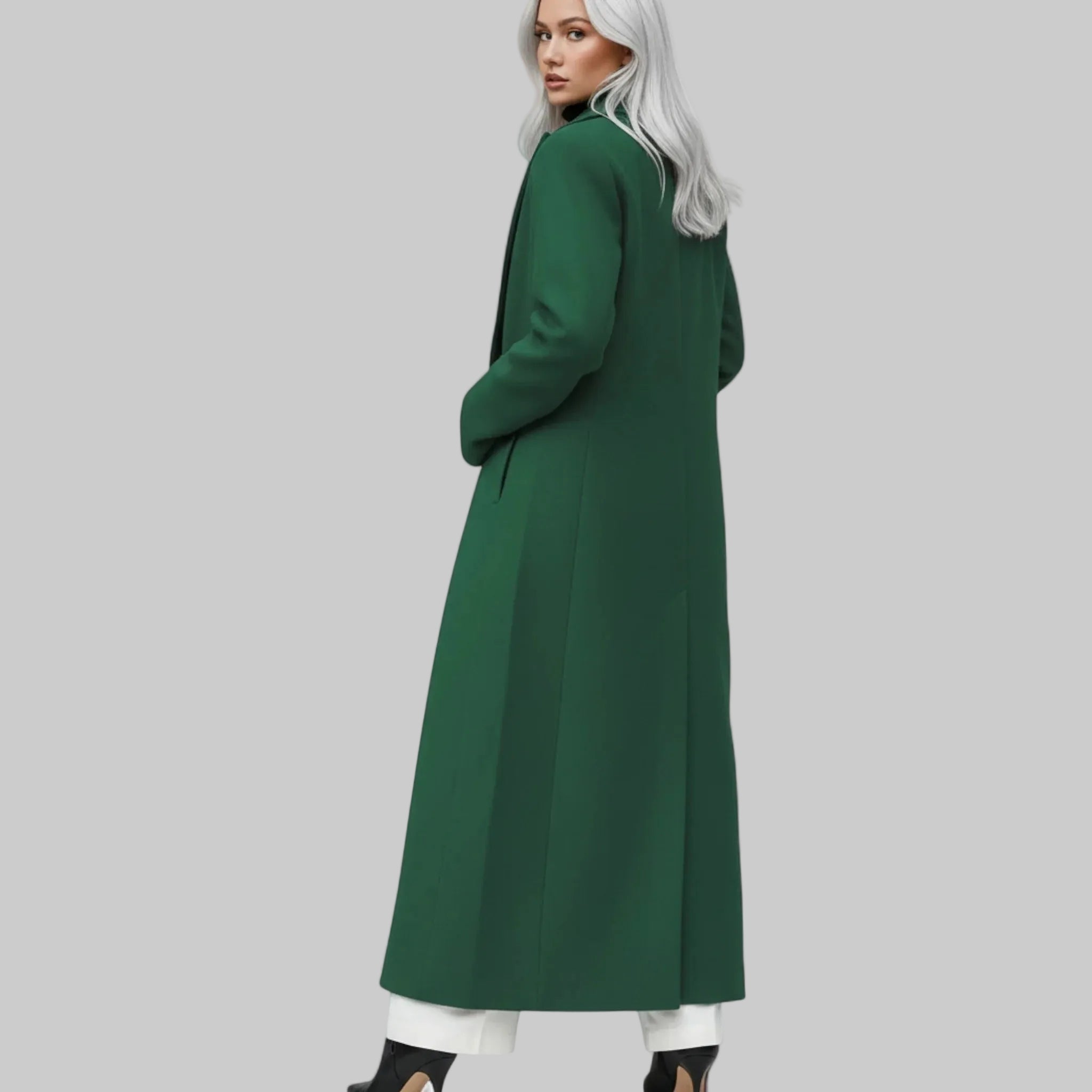 Femme Manteau Long Structuré | Manteau Formel Col Revers