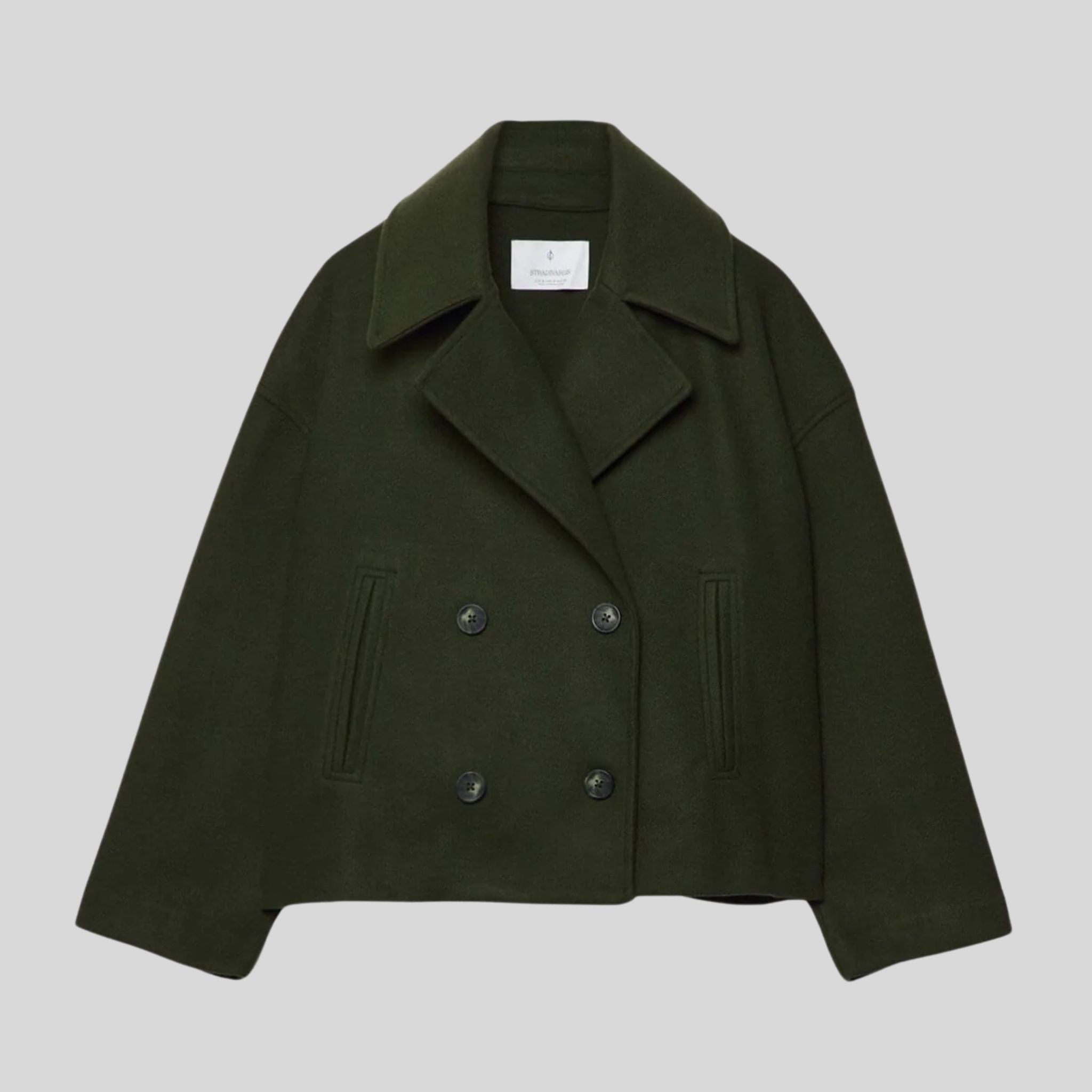 Femme Veste Courte à Boutons Croisés | Veste Courte Femme Élégante