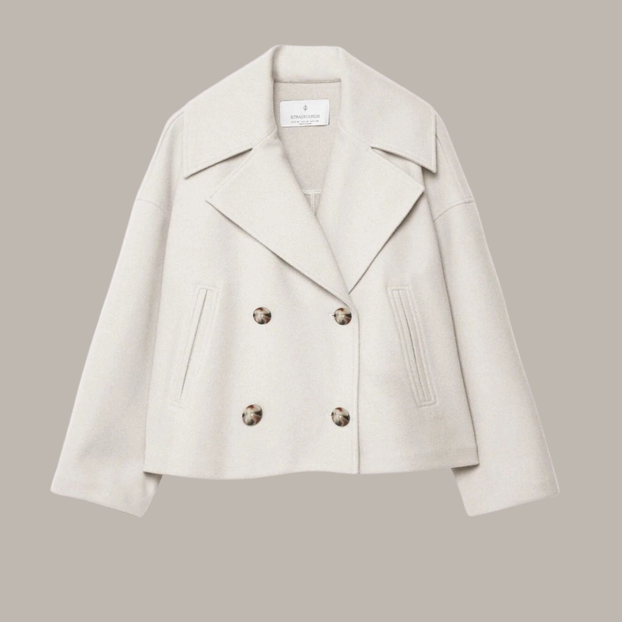 Femme Veste Courte à Boutons Croisés | Veste Courte Femme Élégante