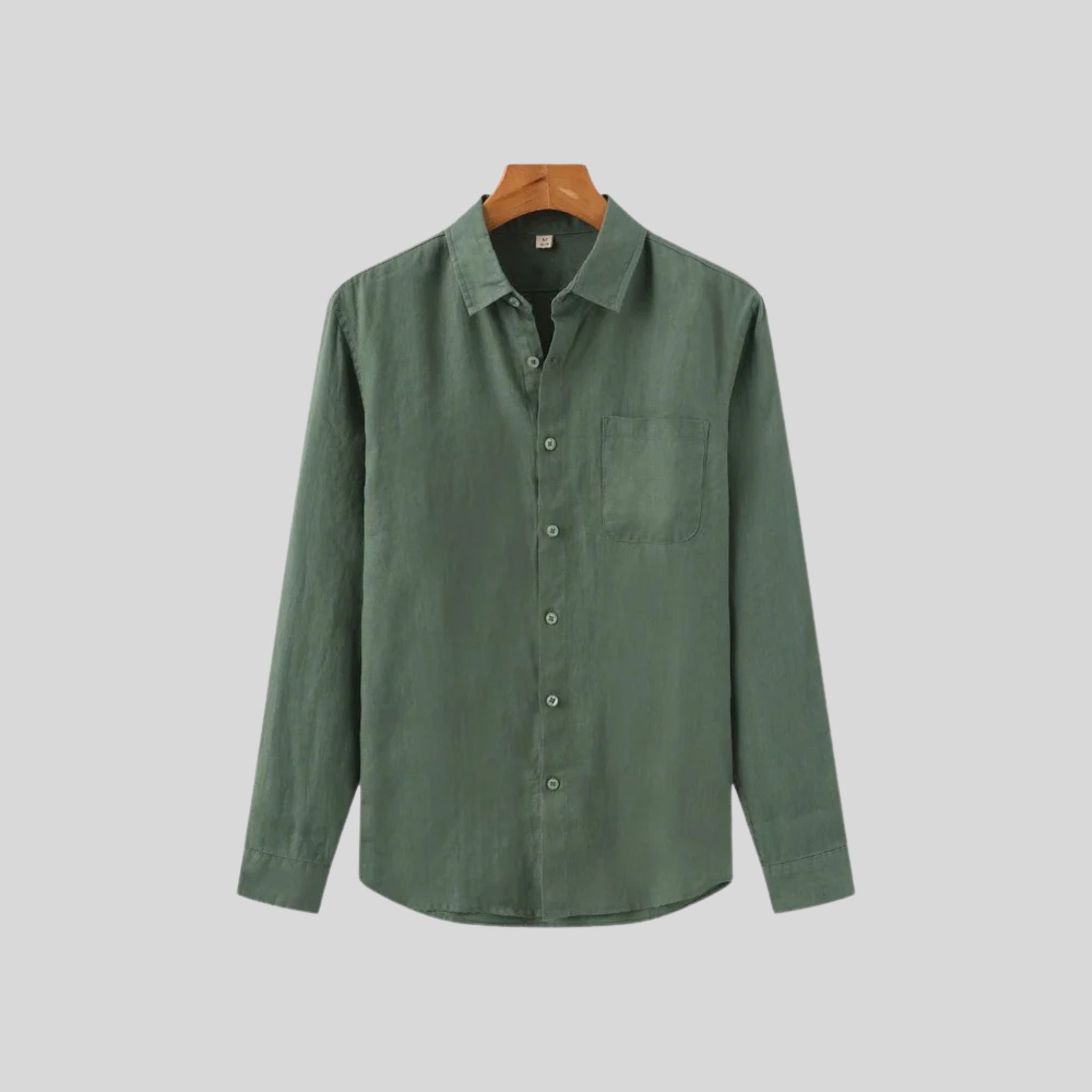 Homme Chemise Unie Boutonnée | Chemise Homme Manches Longues Été