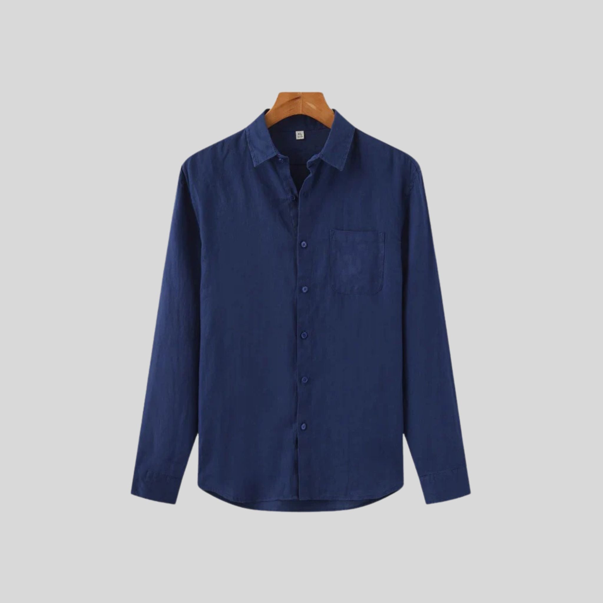 Homme Chemise Unie Boutonnée | Chemise Homme Manches Longues Été