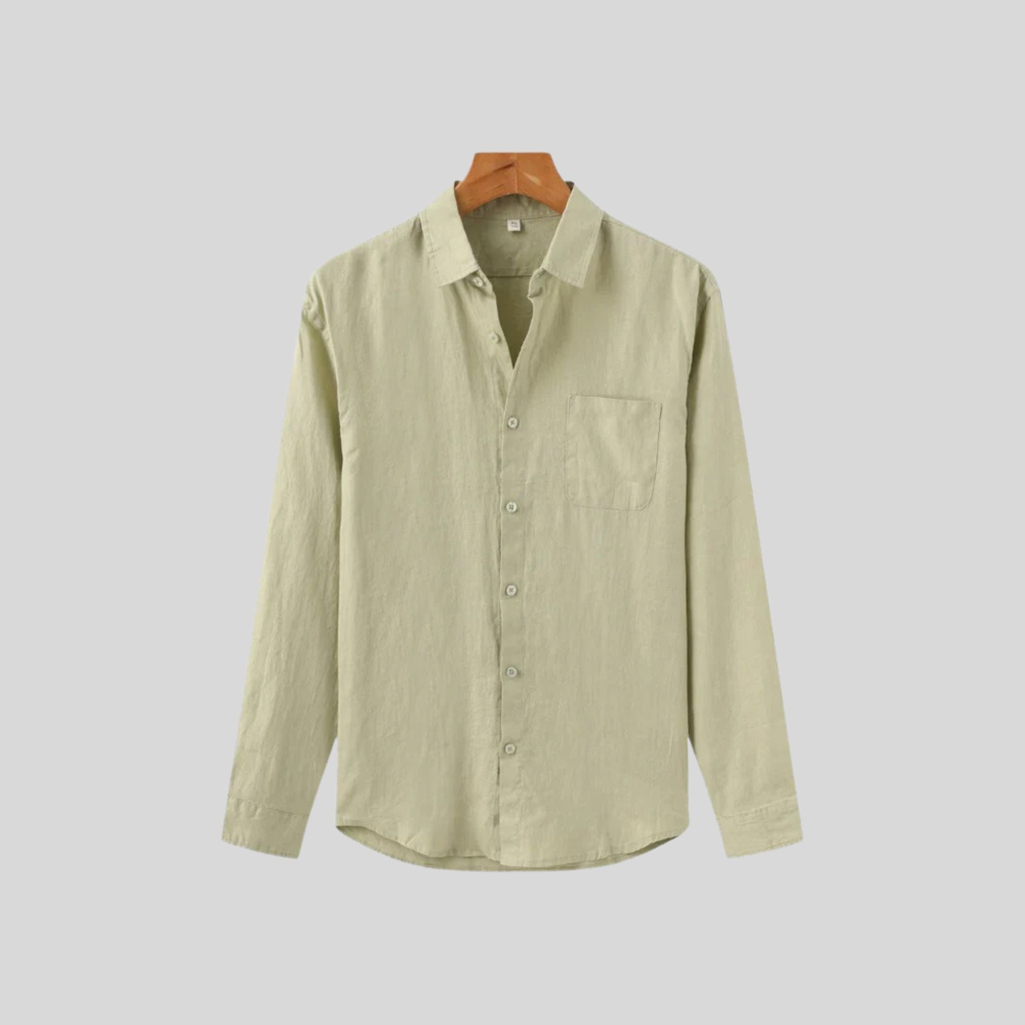 Homme Chemise Unie Boutonnée | Chemise Homme Manches Longues Été