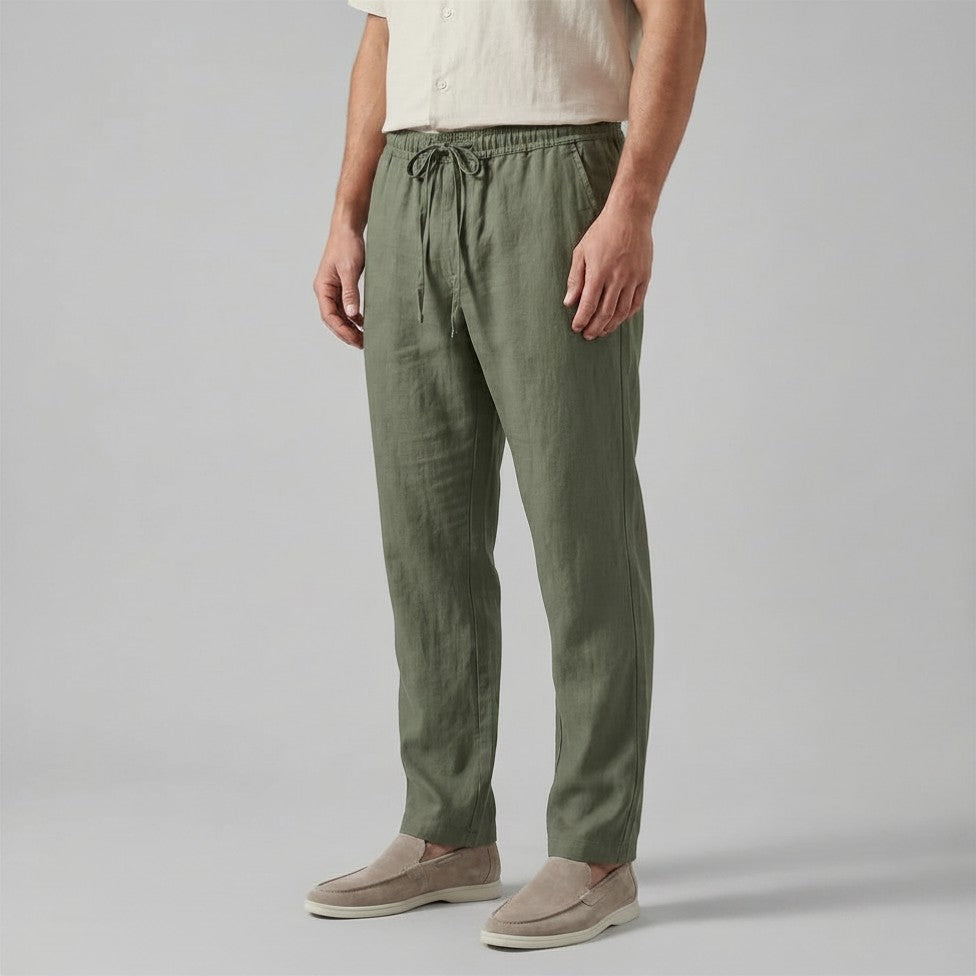Homme Pantalon Décontracté Uni | Pantalon Homme Taille Élastique Été