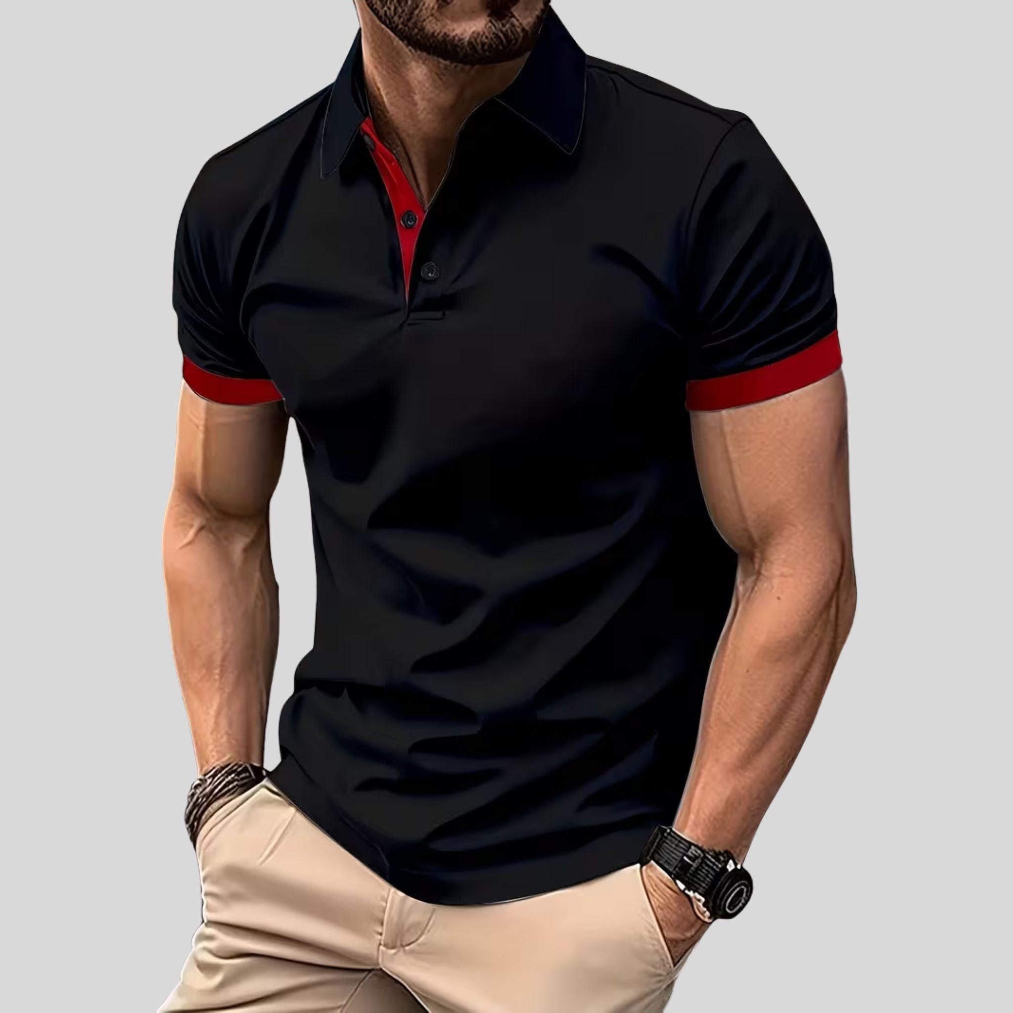 Homme Polo Décontracté Col Boutonné | Polo Homme Manches Courtes Été