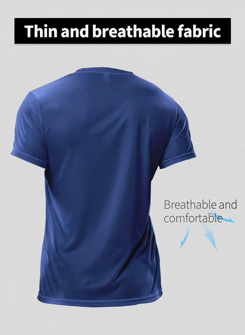 Homme T-Shirt Sport Col Rond | T-Shirt Running Homme Haut Entraînement