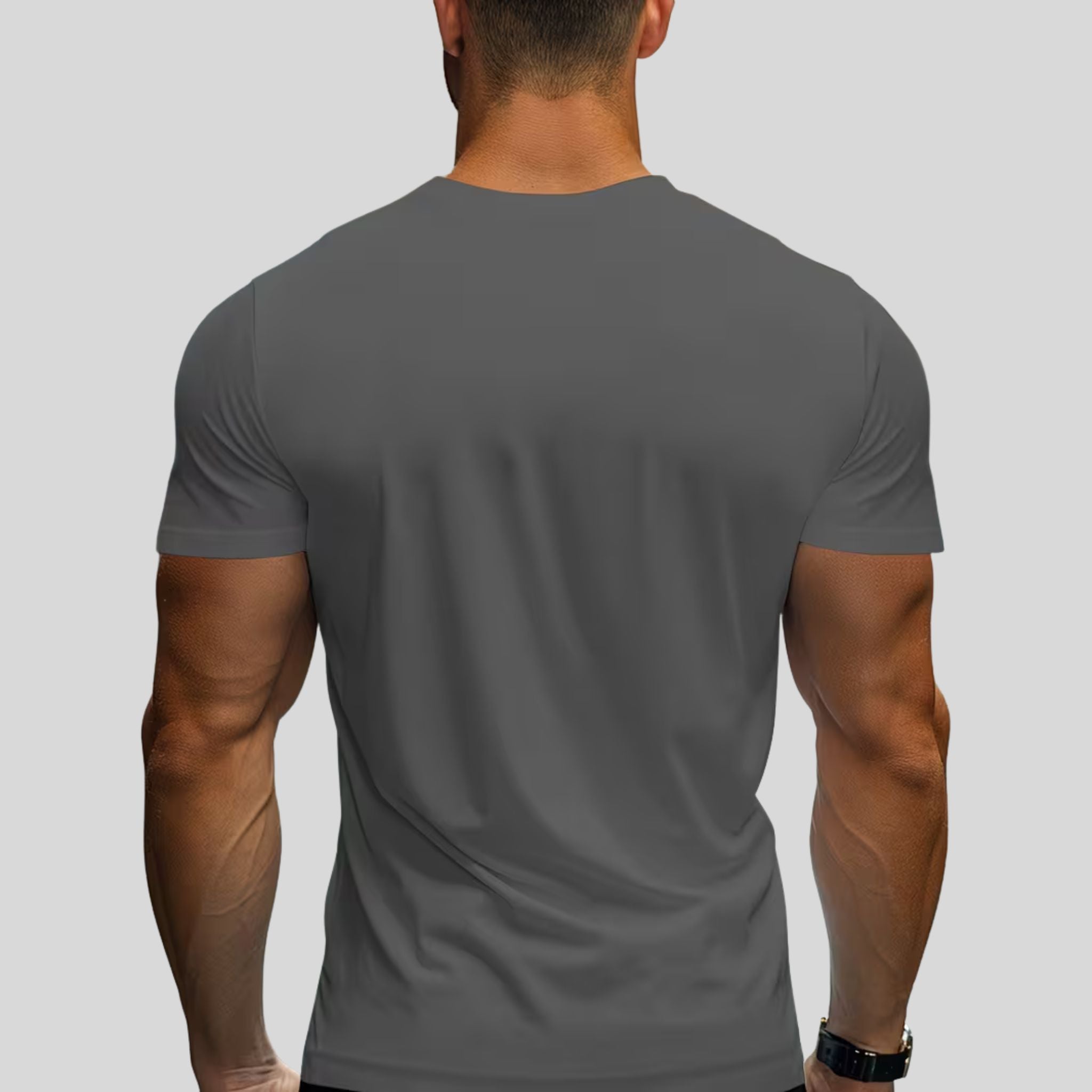 Homme T-Shirt Uni Col Rond | T-Shirt Homme Manches Courtes Été