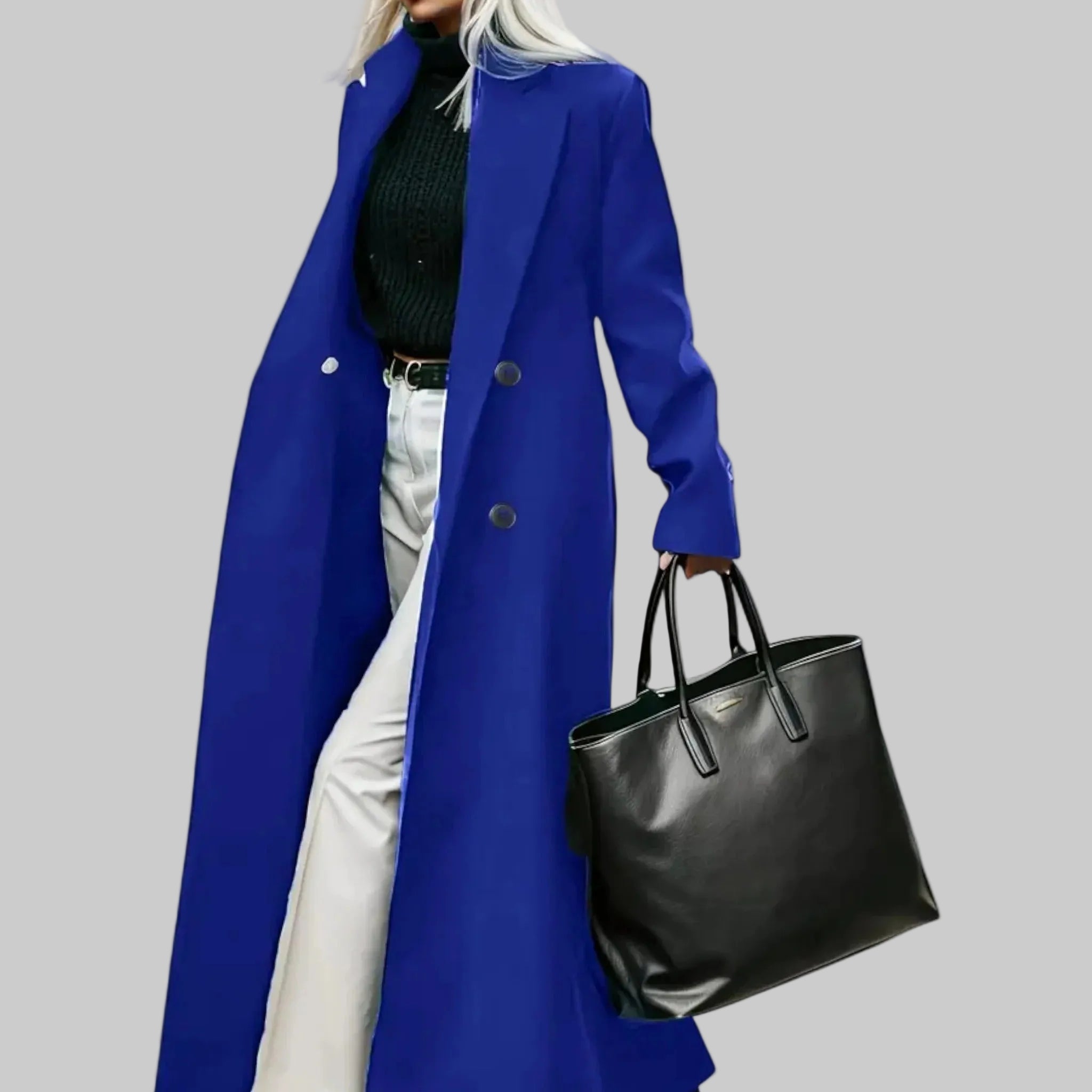 Femme Manteau Long Structuré | Manteau Formel Col Revers