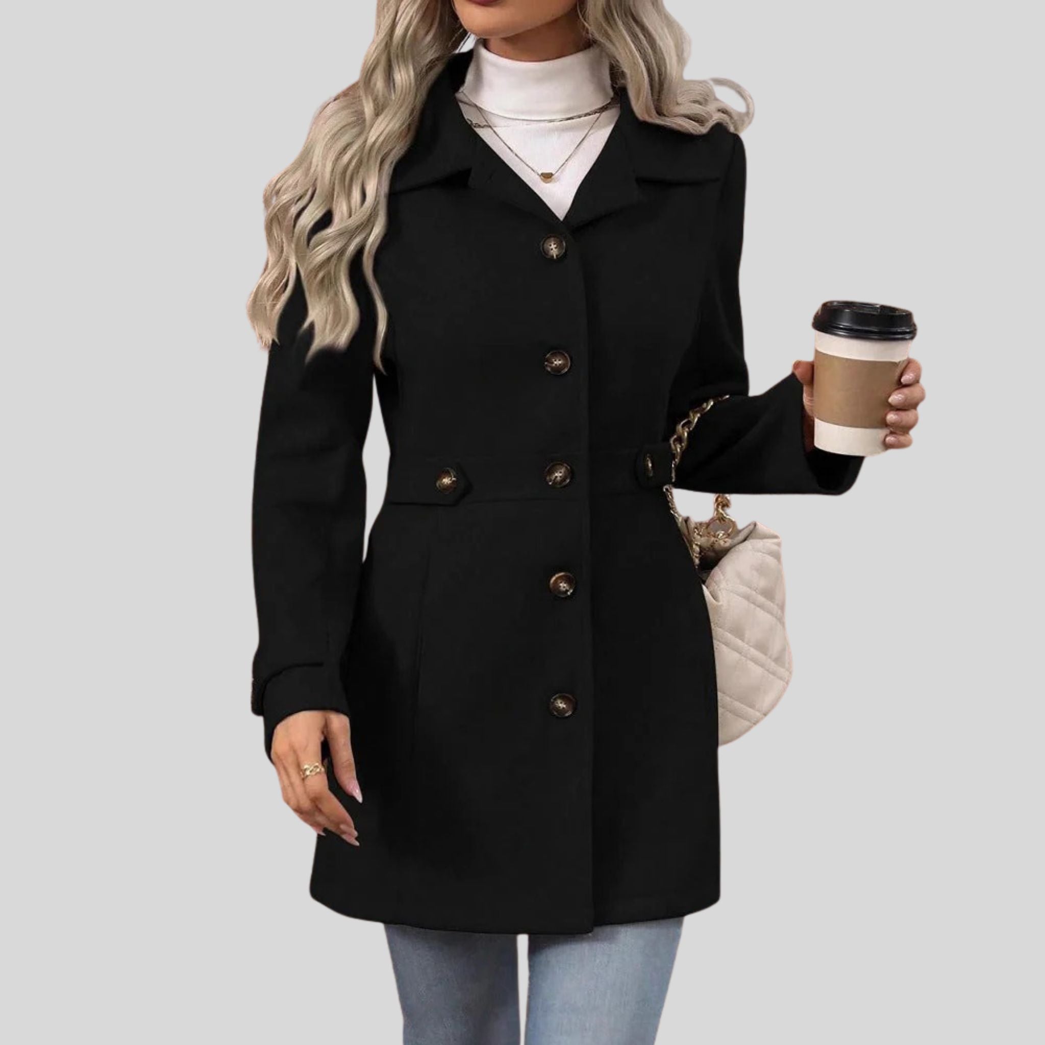 Femme Trench à Ceinture Réglable | Manteau Mi-Saison Femme