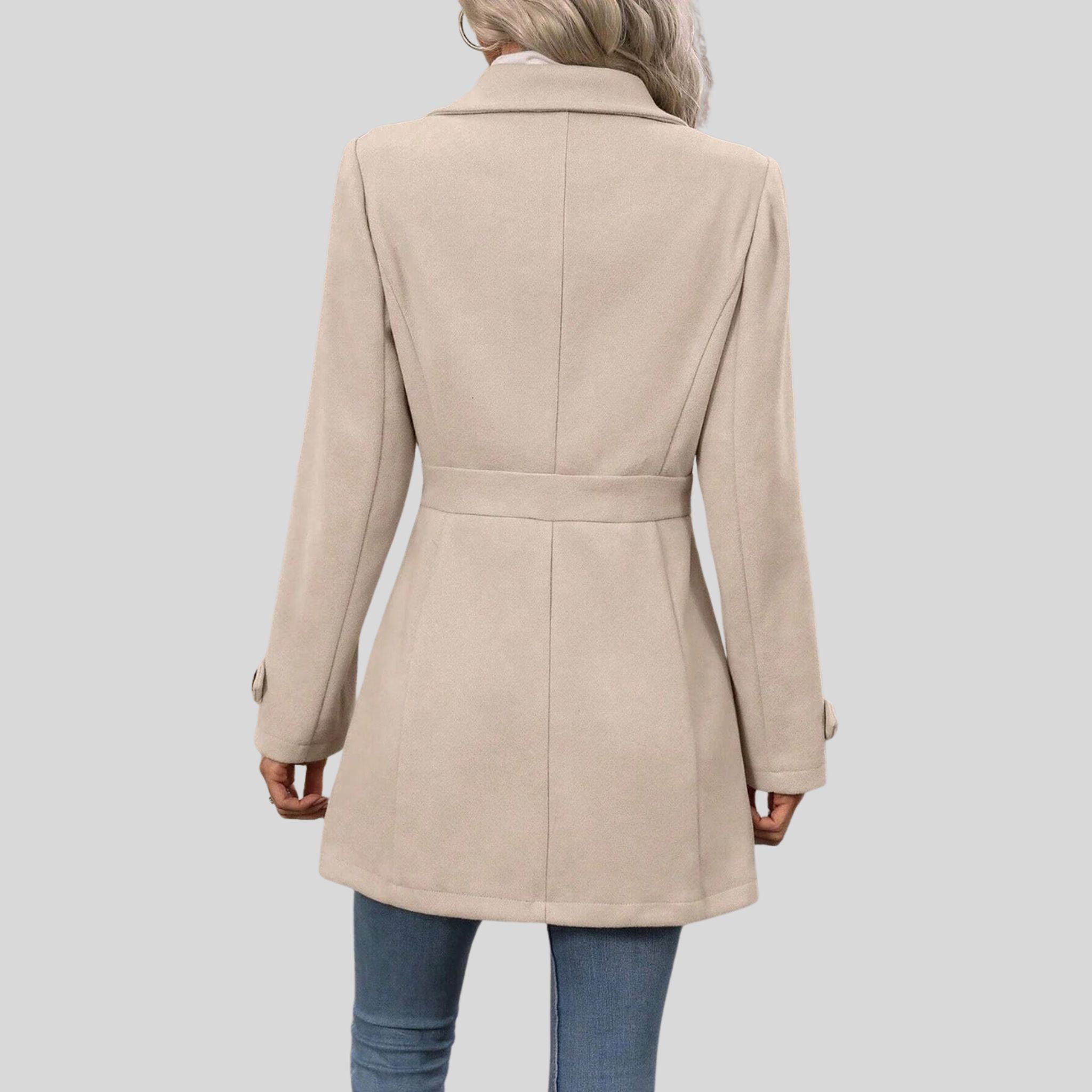 Femme Trench à Ceinture Réglable | Manteau Mi-Saison Femme