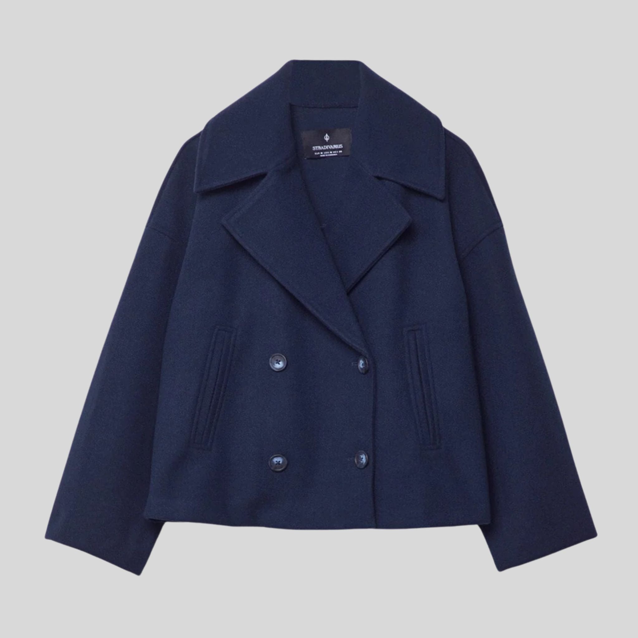 Femme Veste Courte à Boutons Croisés | Veste Courte Femme Élégante