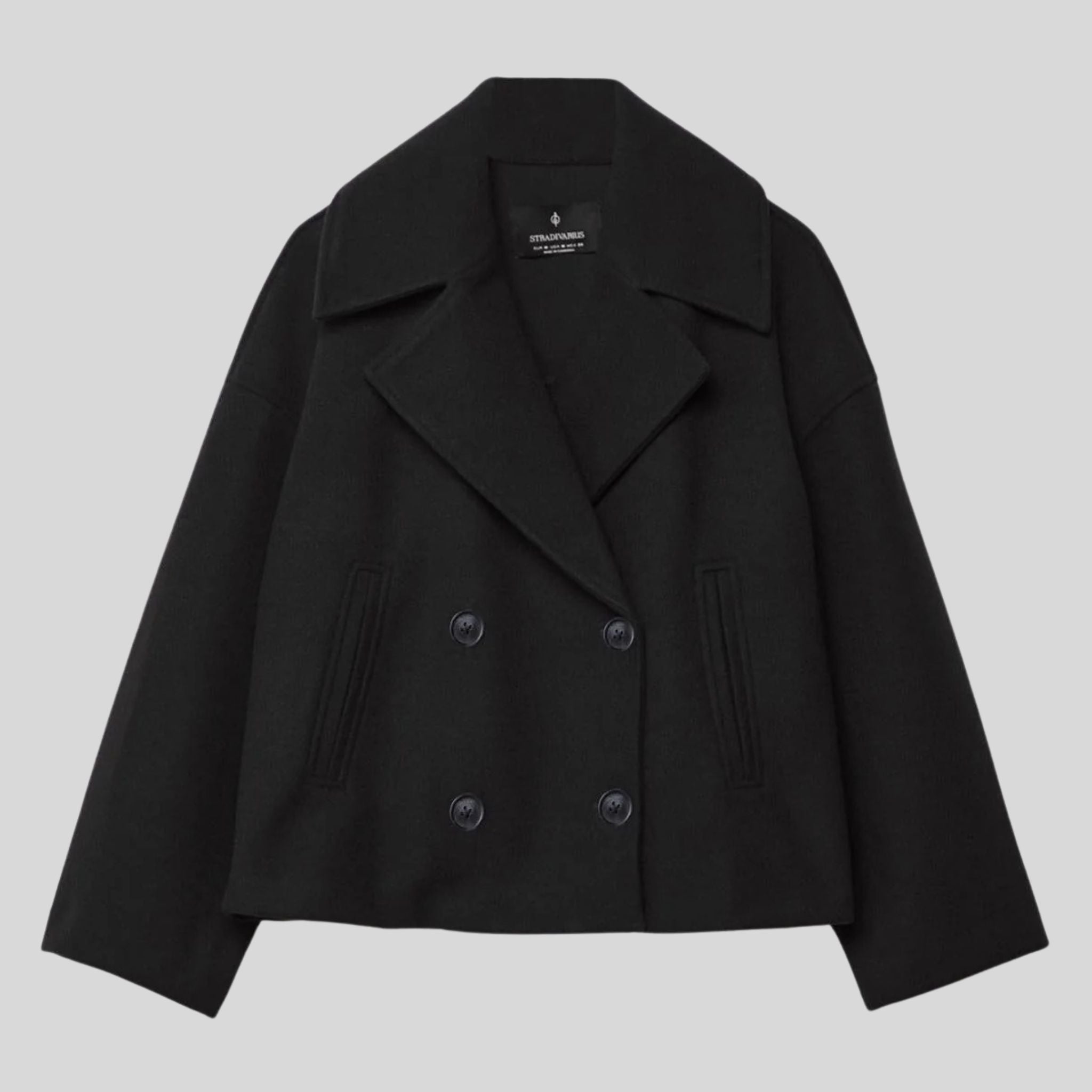 Femme Veste Courte à Boutons Croisés | Veste Courte Femme Élégante