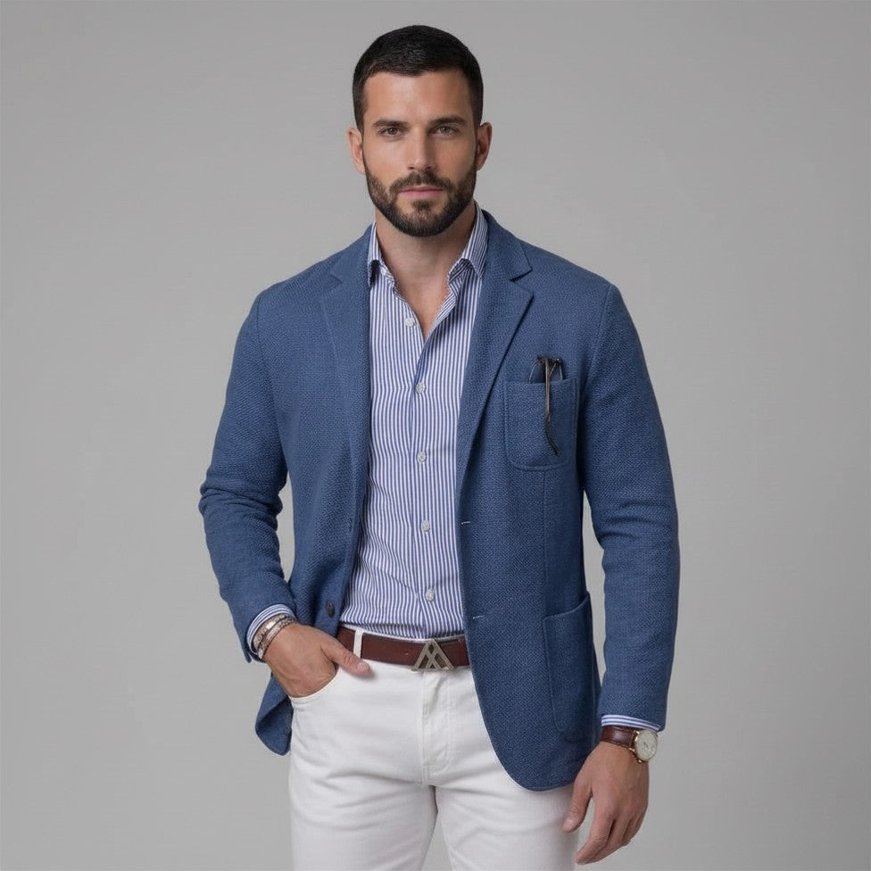Homme Blazer Décontracté Uni | Veste Homme Boutonnée Élégante