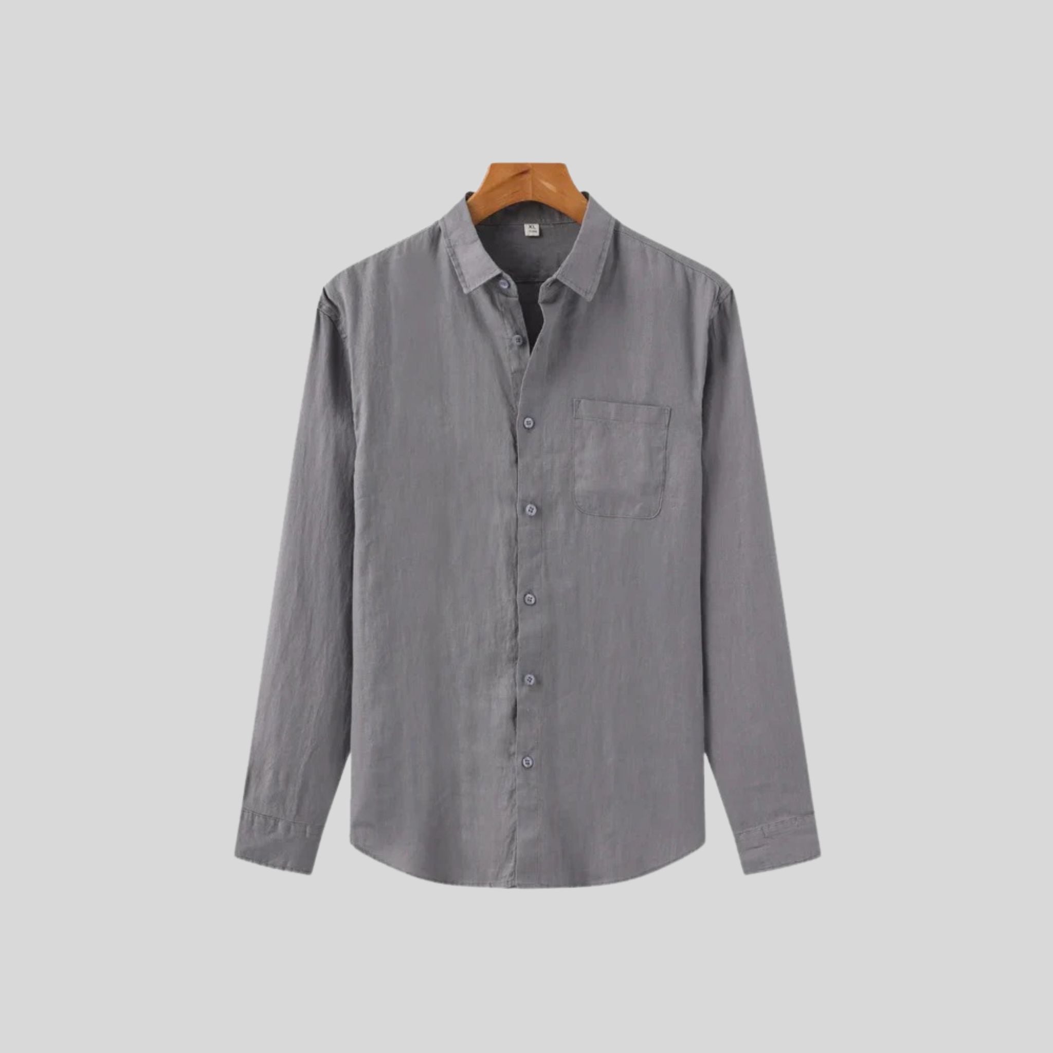 Homme Chemise Unie Boutonnée | Chemise Homme Manches Longues Été