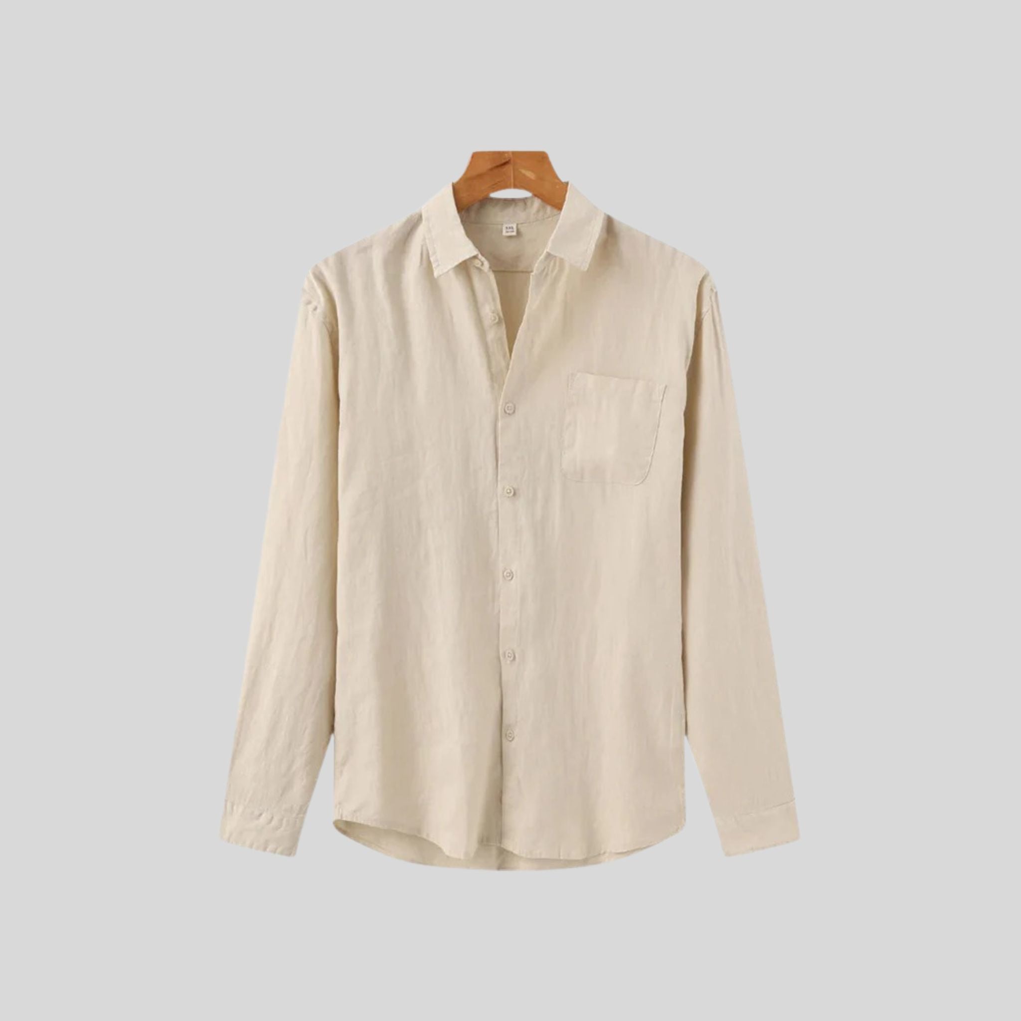 Homme Chemise Unie Boutonnée | Chemise Homme Manches Longues Été