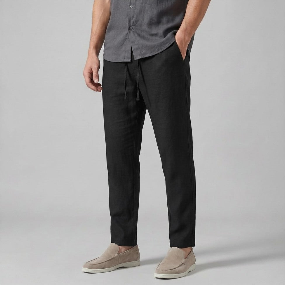 Homme Pantalon Décontracté Uni | Pantalon Homme Taille Élastique Été