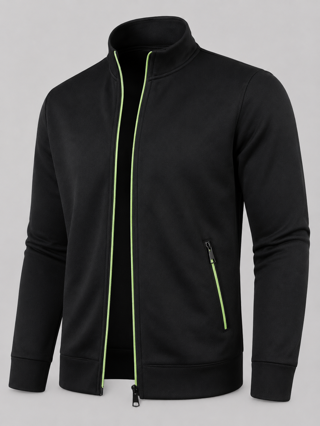 Homme Pull Zippé Col Montant | Veste Tricot Homme Automne Hiver