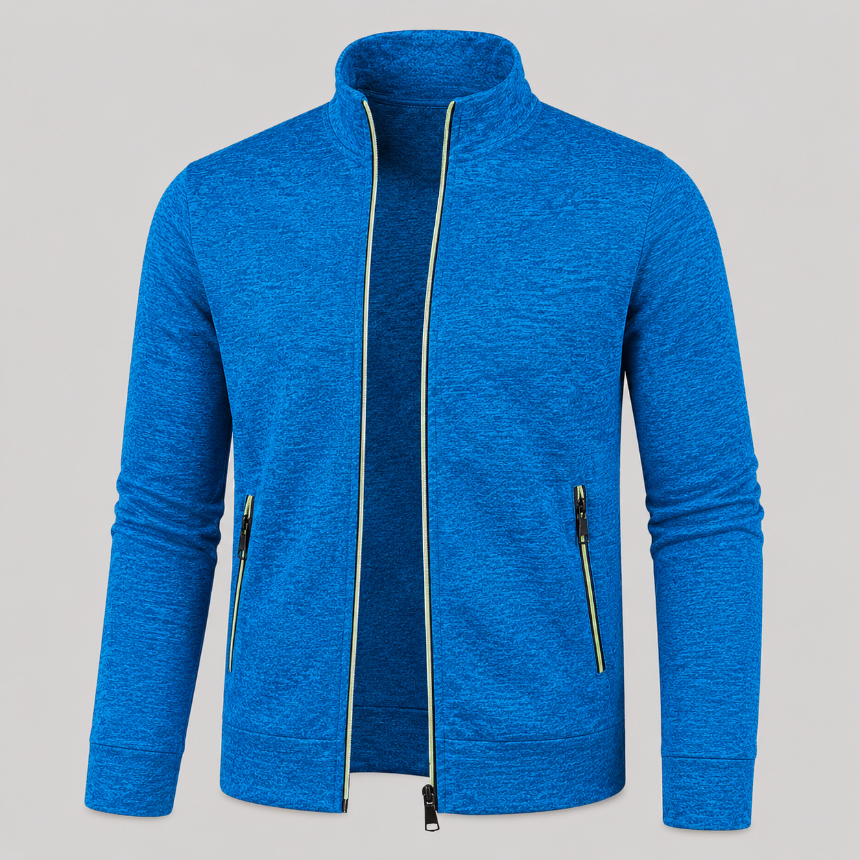 Homme Pull Zippé Col Montant | Veste Tricot Homme Automne Hiver